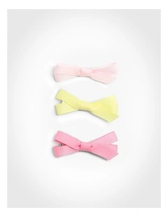 Bow Hairclip And Hairtie Set in Multi