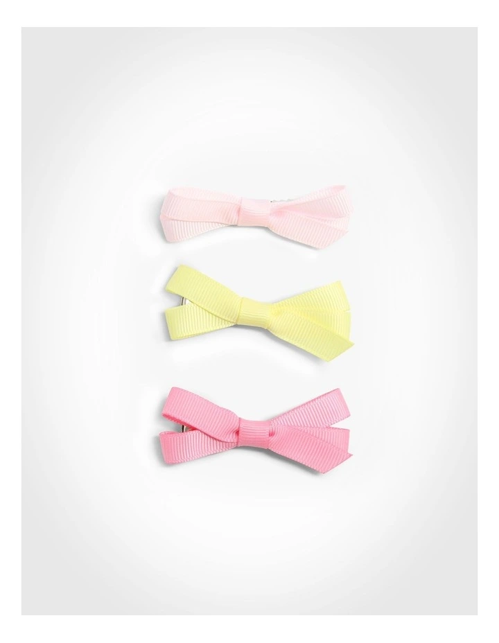 Bow Hairclip And Hairtie Set in Multi image 1