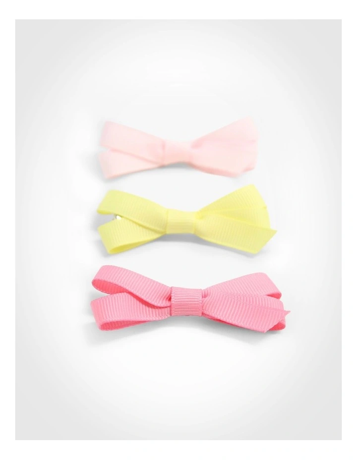 Bow Hairclip And Hairtie Set in Multi image 3