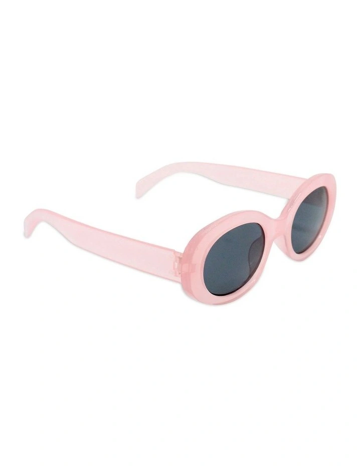 Pink Oval Sunglasses in Multi image 4