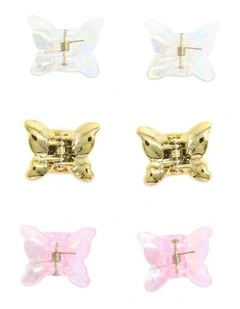 Butterfly Mini Claws 6 Pack in Multi