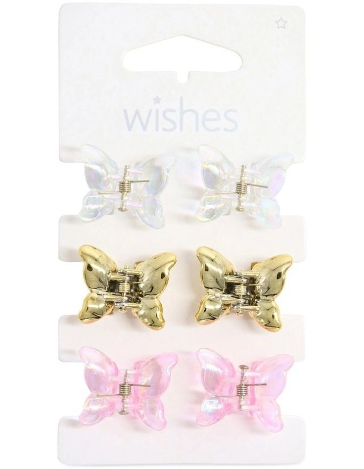 Butterfly Mini Claws 6 Pack in Multi image 2
