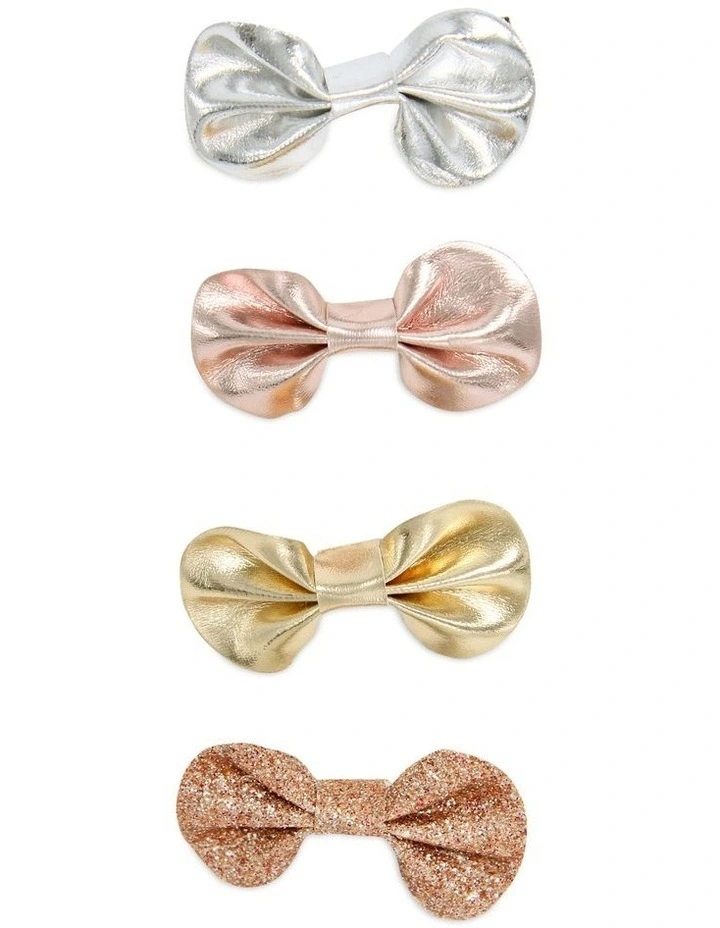 Bow Hairtie & Hairclip Set in Multi image 4