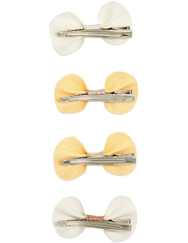 Bow Hairtie & Hairclip Set in Multi image 5
