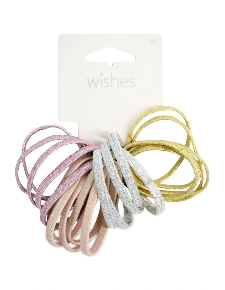 Glitter Elastic Hairties 20 Pack in Multi image 2