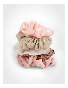 Pink Scrunchie 5 Pack in Multi