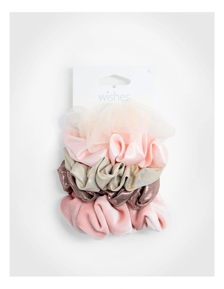Pink Scrunchie 5 Pack in Multi image 2