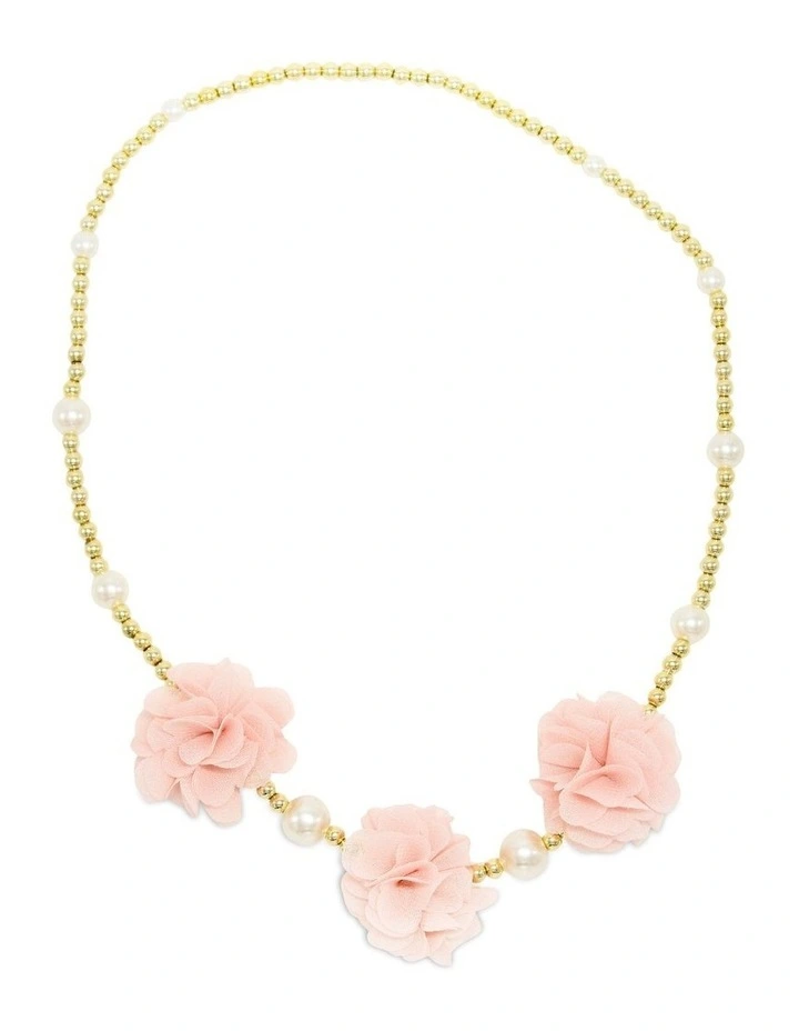 Flower Beaded Necklace in Multi image 1