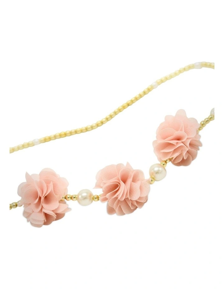 Flower Beaded Necklace in Multi image 3