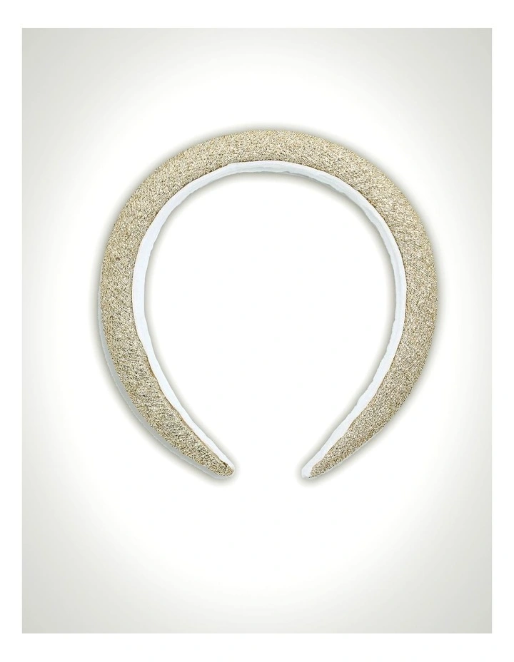 Glitter Padded Alice Band in Gold image 1
