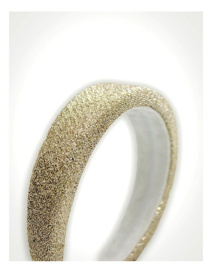 Glitter Padded Alice Band in Gold image 3