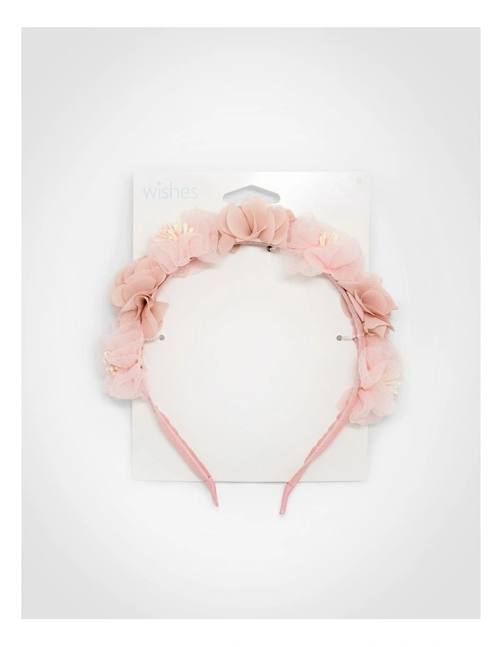 Pink Pearl Floral Aliceband in Multi image 2