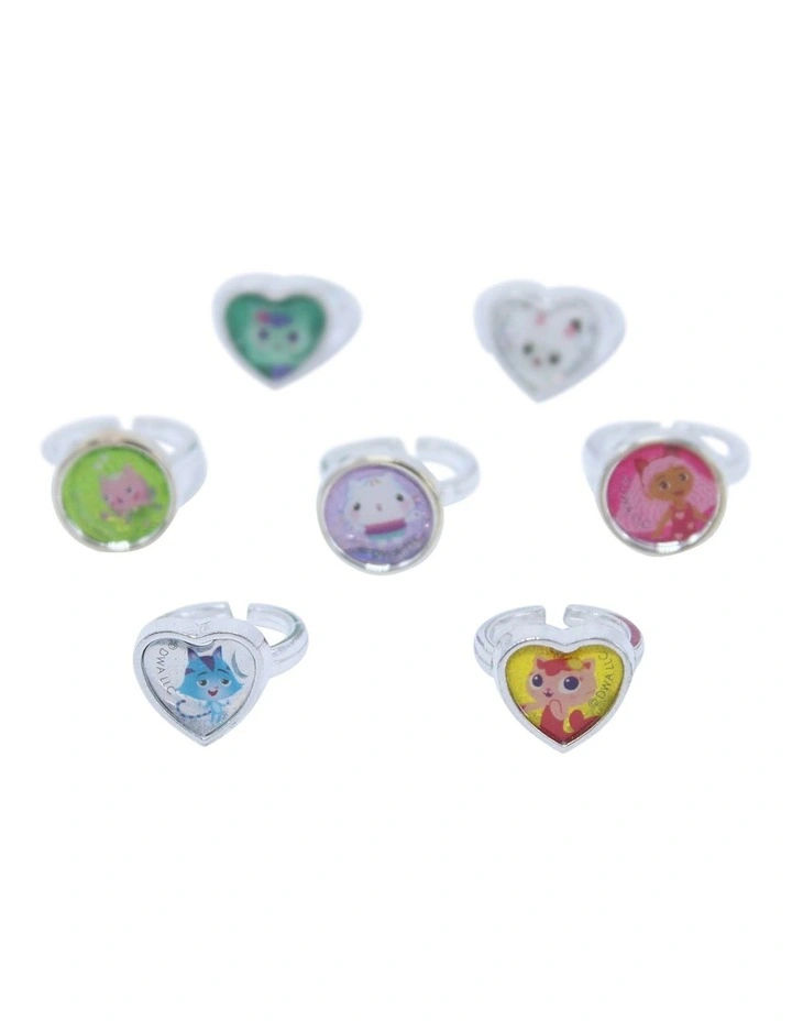 7 Day Stick-on Earrings & Ring Set in Multi image 3
