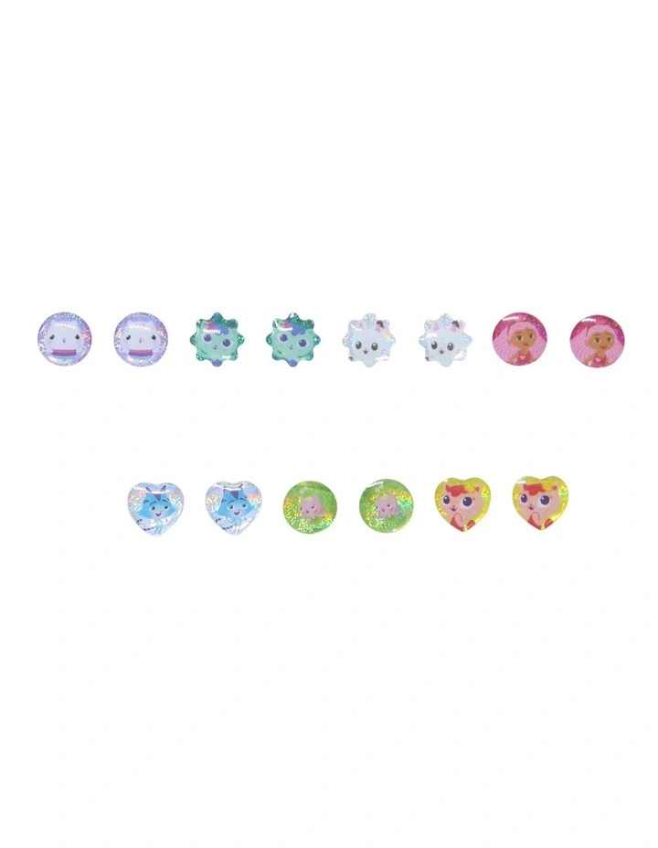 7 Day Stick-on Earrings & Ring Set in Multi image 4
