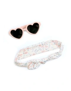 Baby Flower Headband and Sunglasses Set in Multi