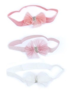 Tulle Bows Headbands 3 Pack in Multi