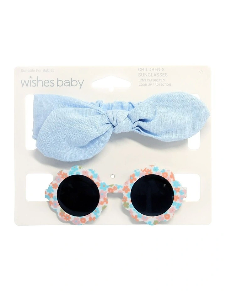 Bow Headband & Floral Sunglasses in Multi image 2