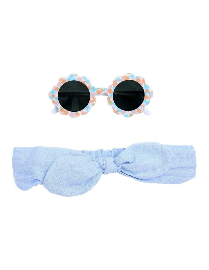 Bow Headband & Floral Sunglasses in Multi image 6