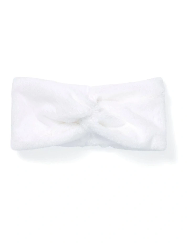 Plush Headwrap in White image 2