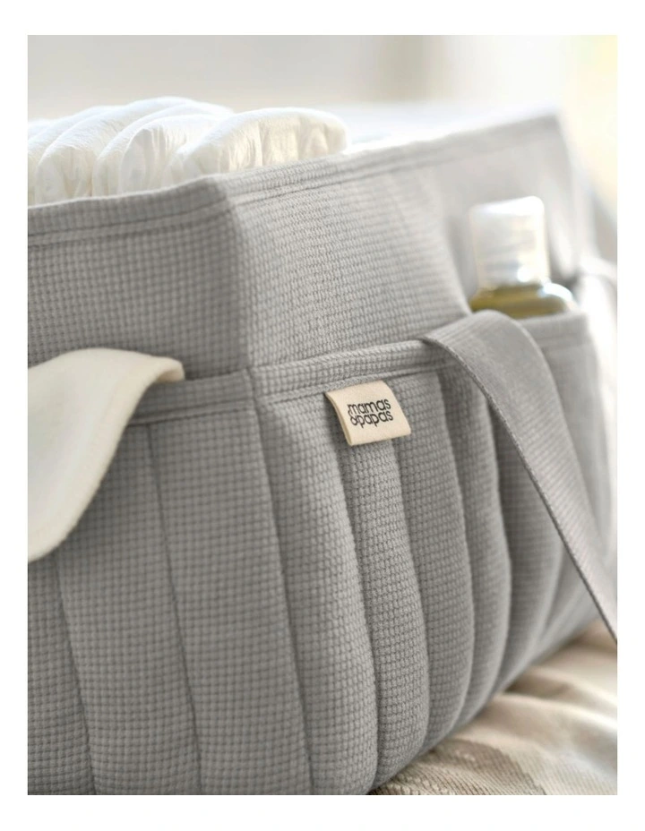 Nappy Caddy in Grey Waffle image 2