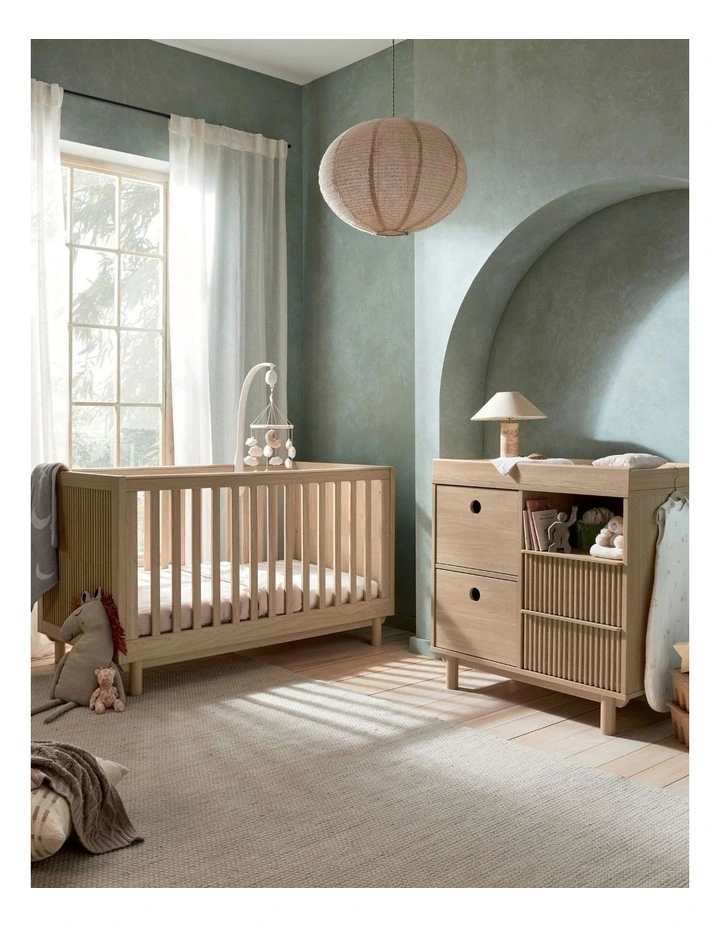 Oska Cot bed/2 Drawer Dresser Bundle in Natural Oak image 5