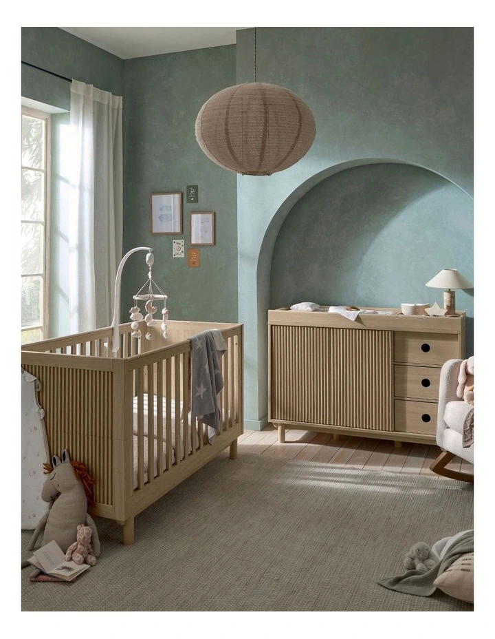 Oska Cot and Dresser 5 Pieces Bundle in Oak image 2