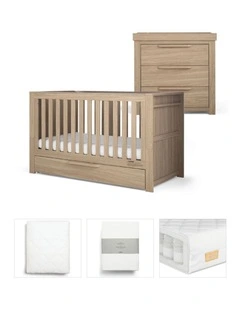 Franklin Cotbed And Dresser Of 5 Pieces in Light Oak