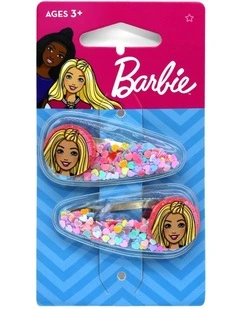 Barbie Pink Confetti Snap Clips 2-Pack
