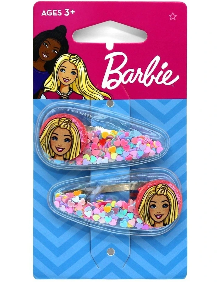 Barbie Pink Confetti Snap Clips 2-Pack image 1