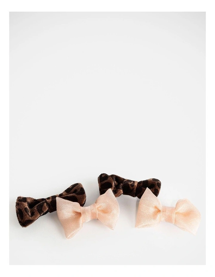 Wishes Bow Hair Clip Set of 4 image 1