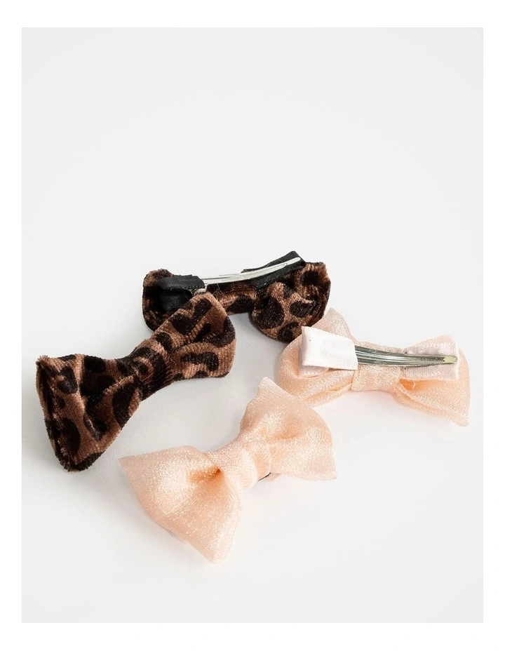 Wishes Bow Hair Clip Set of 4 image 2