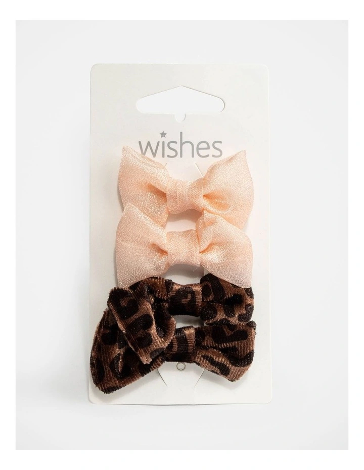 Wishes Bow Hair Clip Set of 4 image 3