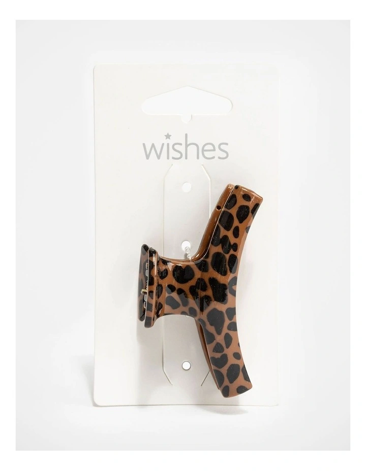 Wishes Leopard Print Claw Hair Clip image 3