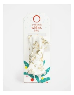 Wishes Baby Christmas Gold Snowflake Knot Headband