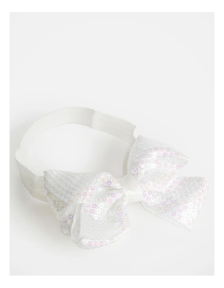 Wishes Baby Christmas Sequin Bow Headband image 2