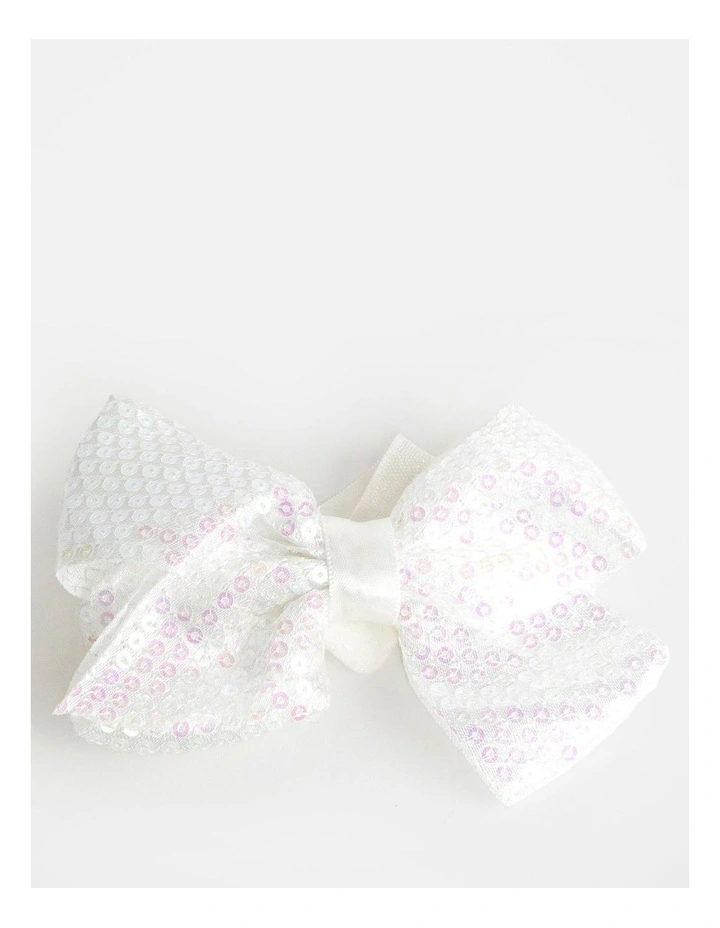 Wishes Baby Christmas Sequin Bow Headband image 3