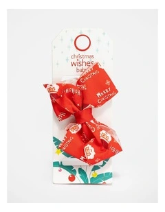 Christmas Headwrap Bow in Santa Red