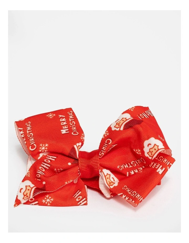 Christmas Headwrap Bow in Santa Red image 3