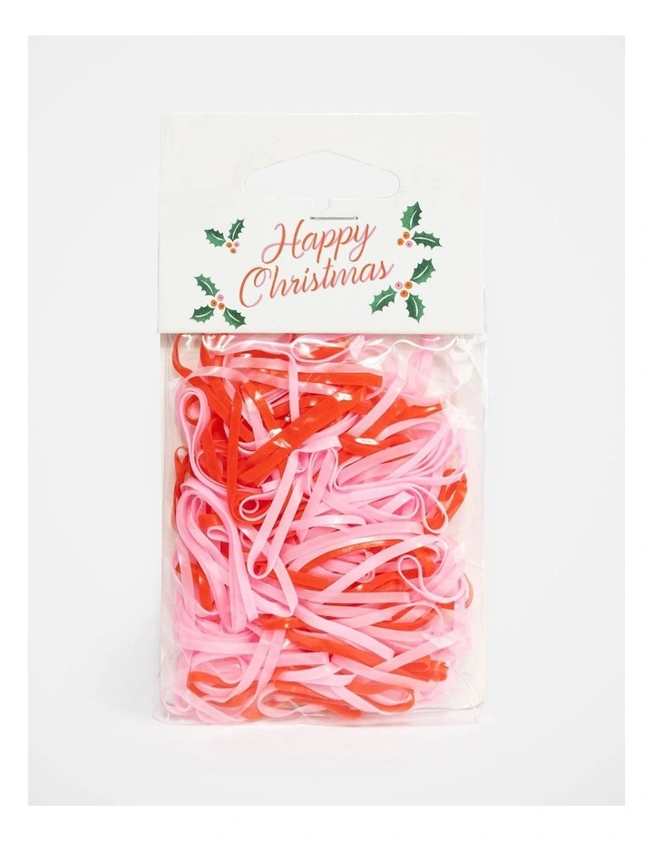 Festive Mini Silicone Hair Elastics Set image 1