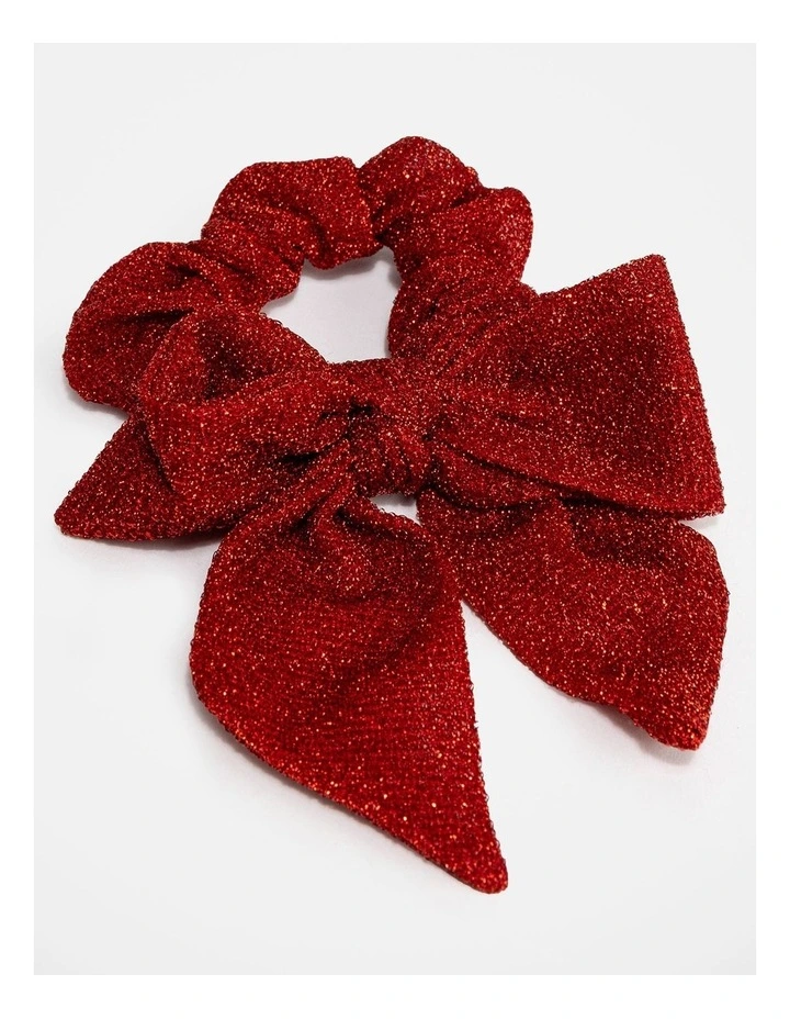 Glitter Bow Scrunchie Hair Tie image 2