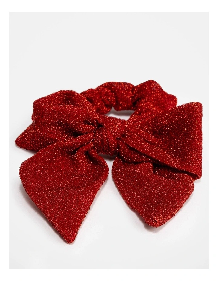 Glitter Bow Scrunchie Hair Tie image 3