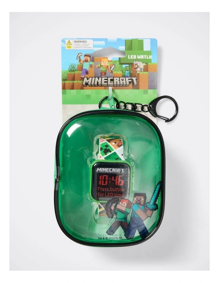Minecraft Kids Digital Watch with Travel Case image 1