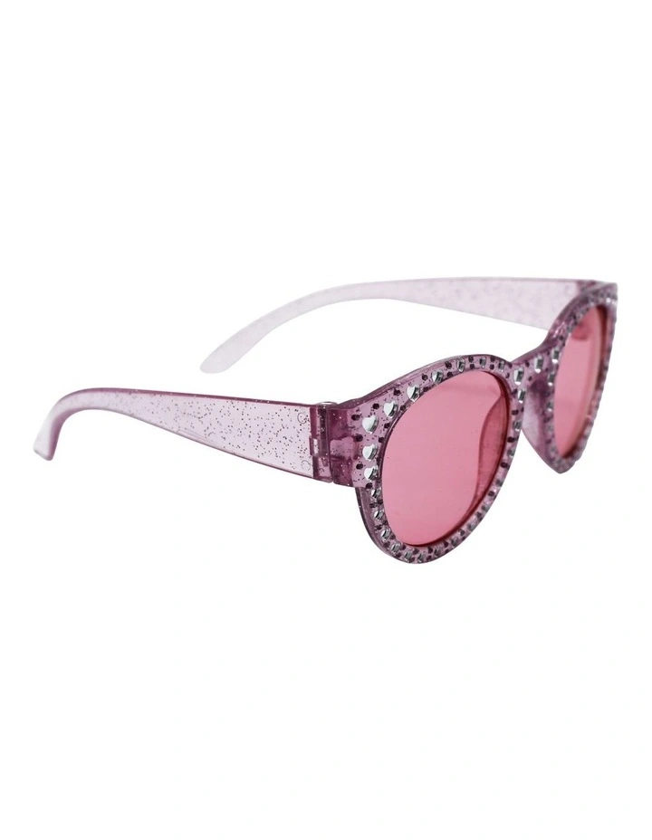 Pink Diamante Sunglasses in Multi image 2